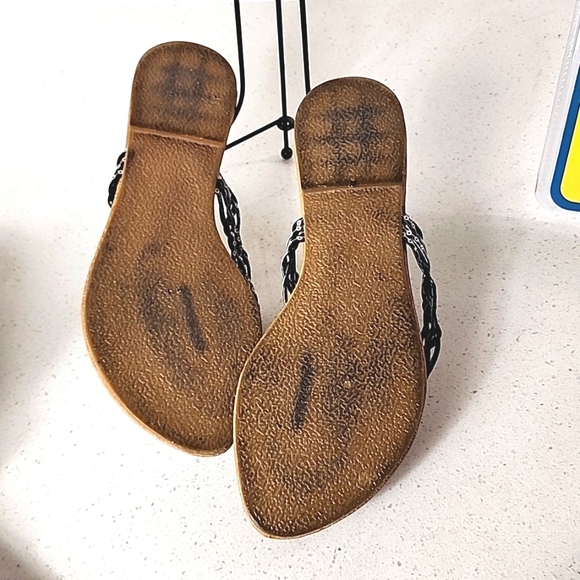 Women's Flip Flops Braided with sequins size 7 - Picture 4 of 4